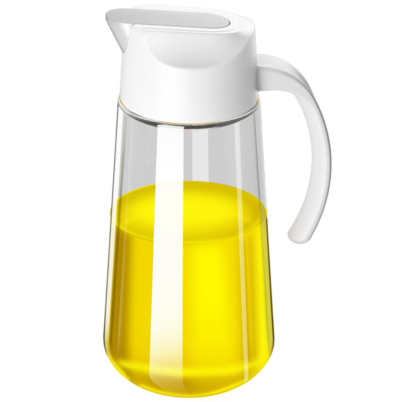 JEKO&JEKO油壺重力自動(dòng)開(kāi)合醋壺醬油瓶調料瓶不掛油大容量油瓶 650ml白色