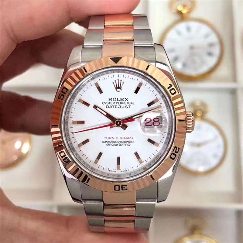 【二手95新】劳力士日志型系列自动机械男表116261男士18k玫瑰金奢侈
