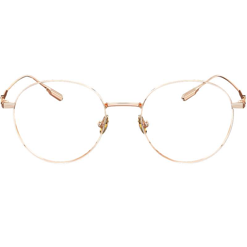 MOLSION陌森眼鏡肖戰款圓框超輕鏡框MJ7307 B30玫瑰金 框+0度防藍光鏡片