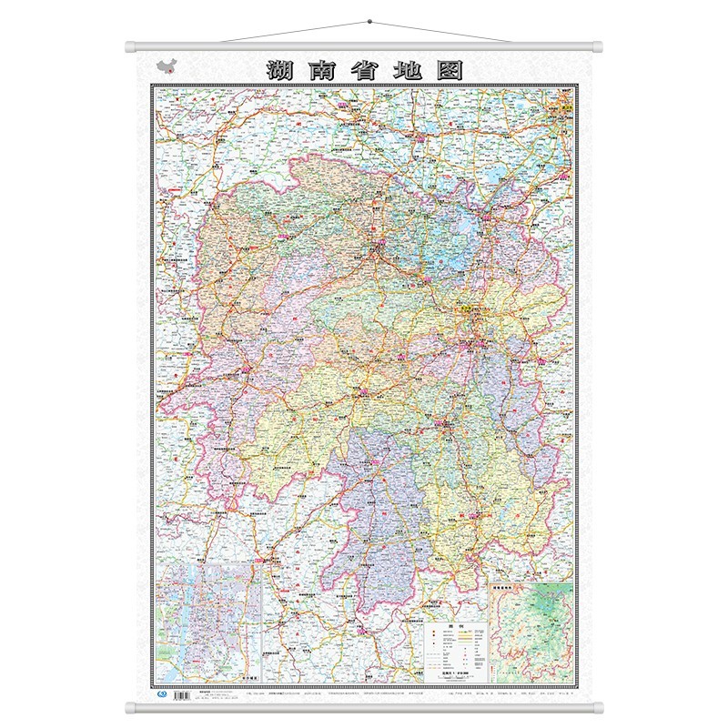 2022年 湖南省地图 1.1米*0.8米 政区交通旅游地形城市挂图