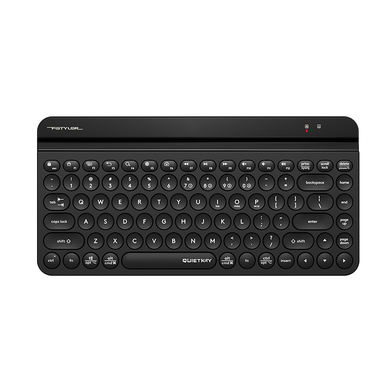 A4TECH 双飞燕 飞时代系列 FBK30 86键 2.4G蓝牙 双模无线薄膜键盘 高雅黑 无光