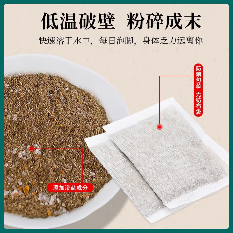 中药泡脚包艾草生姜红花足浴包艾叶艾灸浴四季泡脚泡澡包湿寒助 [红花+百草+益母草]6g*90包