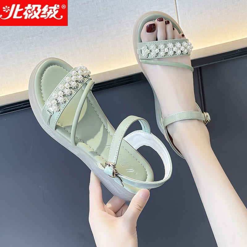 女孩凉鞋14岁夏15大童平底露趾17初中18高中学生11 13少女鞋子16妹 