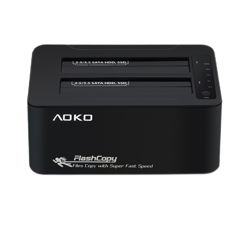 奧科美（AOKO） ADK302BK 3.5英寸硬盤(pán)盒底座 外置硬盤(pán)復制脫機克隆拷貝機高速對拷機器