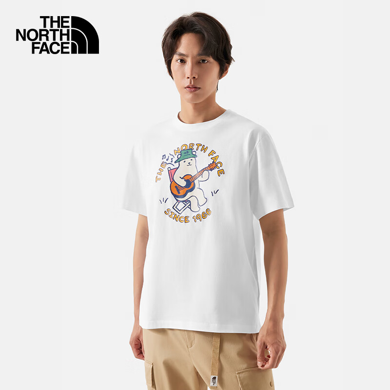 20点：The North Face 北面 半袖T恤男短袖休闲舒适小熊简约半袖 