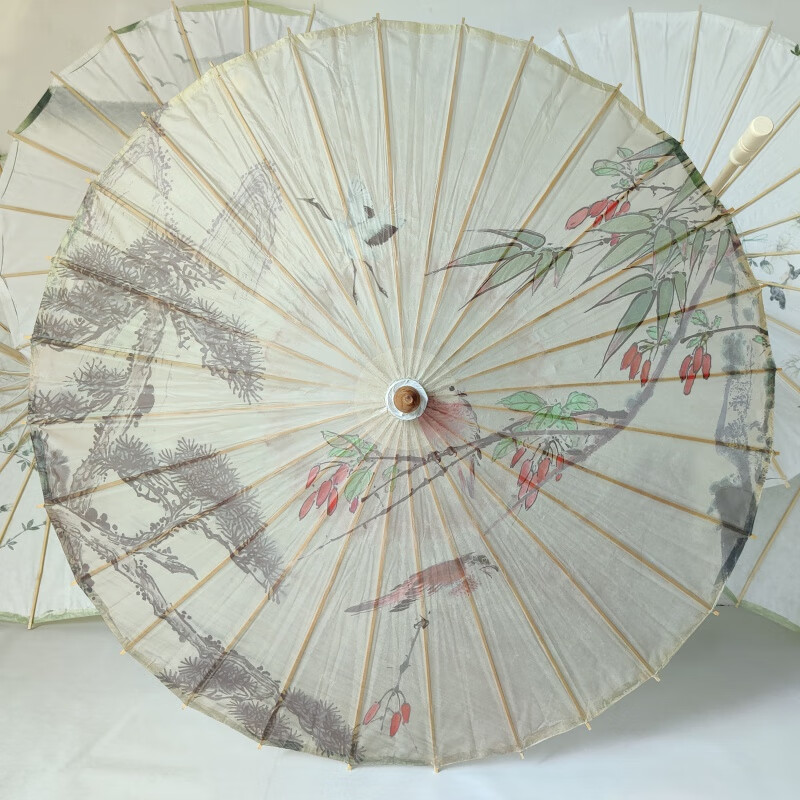 法颜新款油纸伞纯手工防雨传统古风实用复古婚礼伞汉服旗袍装饰舞 鹤