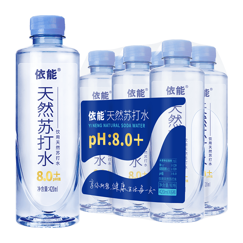 依能天然苏打水弱碱性pH8.0+六瓶装价格历史走势销量趋势分析