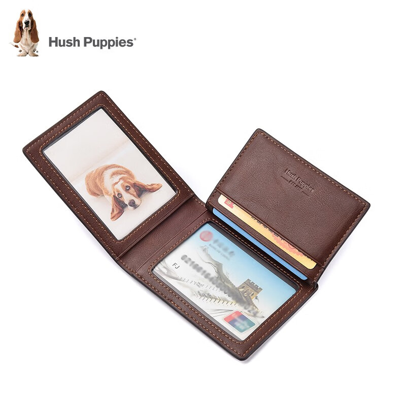 Ͼ��ʿ��Hush Puppies�� ��ʻ֤Ƥ����ʿ֤�������㱡�๦�����п������Ƥ�м�ʻ֤���� ��ɫ