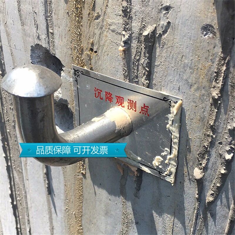 l型沉降观测标 镀锌光滑 测量标志点 沉降测钉 水准标点 直径12直长