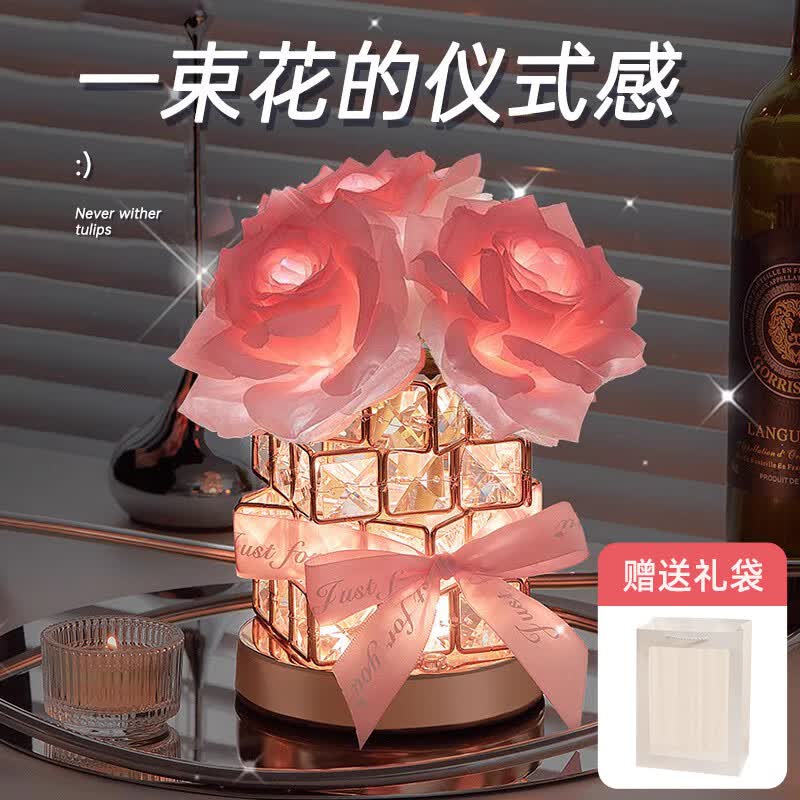 夕风玫瑰永生花氛围灯女生生日礼物女实用走心高级中秋节礼物送女朋友怎么看?