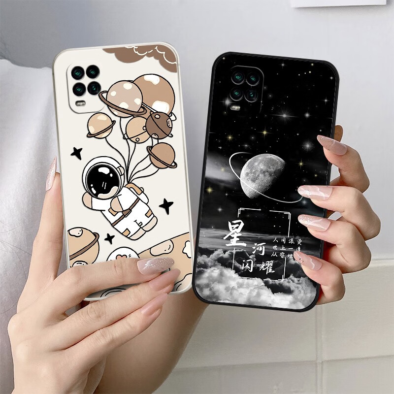 梦逸轩小米10青春版手机壳小米十青春硅胶Mi10Litezoom软套磨砂全包直边薄男女防摔保护外壳潮 黑-星河闪耀（简约单壳款）YZ