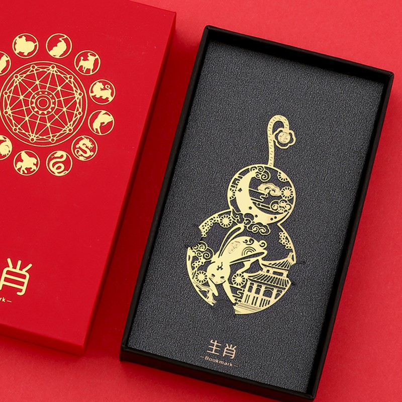 书签精致镂空古风礼物纪念品礼盒装 新年古典中国风学生用简约流苏