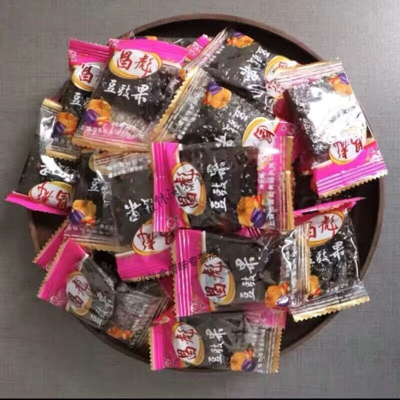 食懷江西上饒?zhí)禺a(chǎn)茄子干小包裝南瓜干辣味火車零食豆豉粿紅椒脯 豆豉果 200g(試吃裝 建議拍2份)