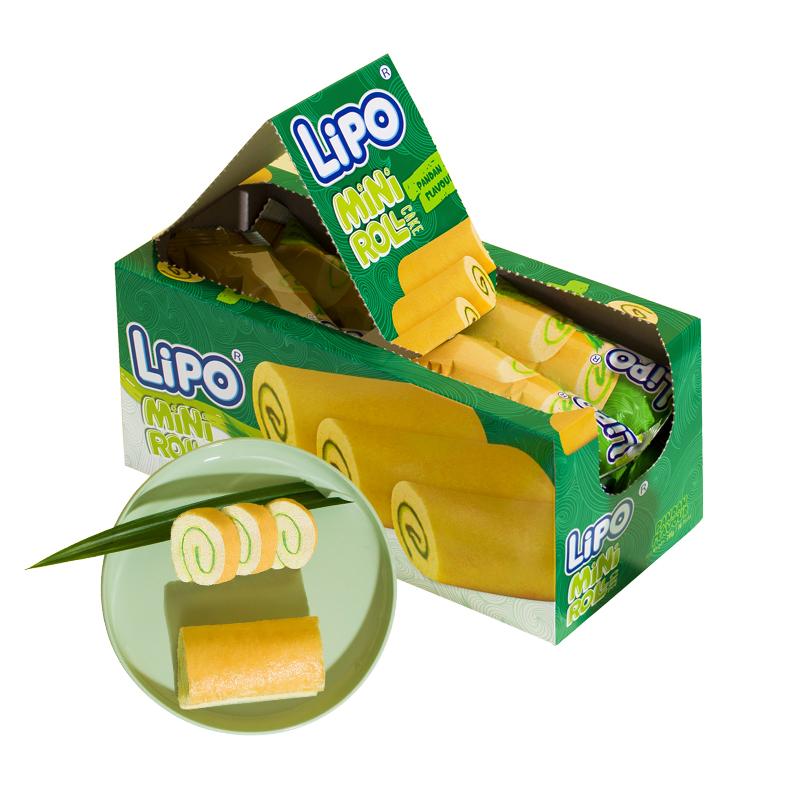 lipo迷你蛋糕卷(香草味)288g/盒 零食大礼包   休闲零食
