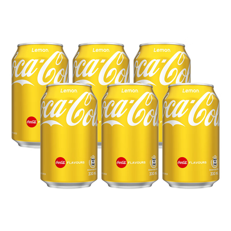 可口可乐（Coca-Cola）柠檬可乐加系汽水碳酸饮料港版易拉罐装 香港进口 聚会聚餐饮品 柠檬可乐330ml*6罐