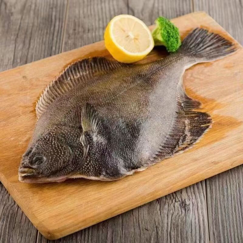安峰山深海鲽鱼特大整条偏口鱼新鲜营养水产批发比目鱼 加 500g 冰袋