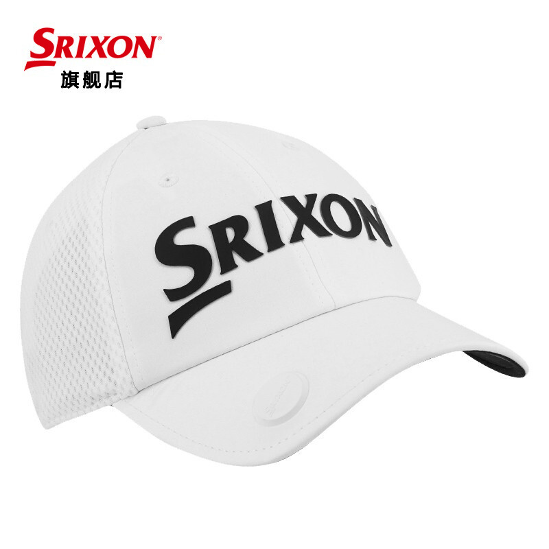 Srixon史力胜 高尔夫球帽 男士 夏季遮阳有顶帽 golf时尚透气男帽 GAH-18092I 白色
