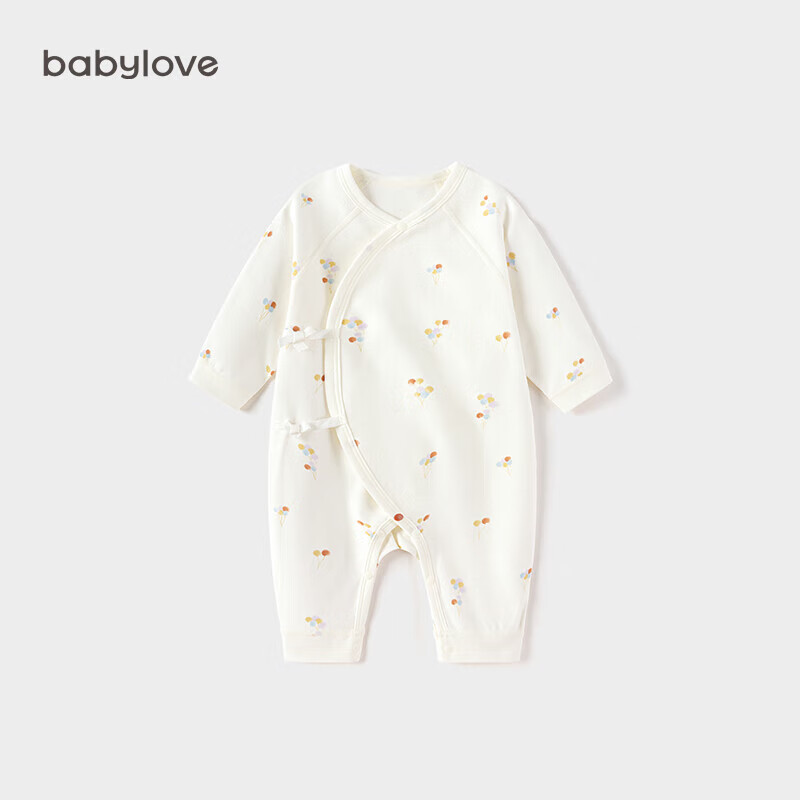 babylove婴儿连体衣春秋季新生儿衣服0-6个月初生儿男女宝宝哈衣爬服春装