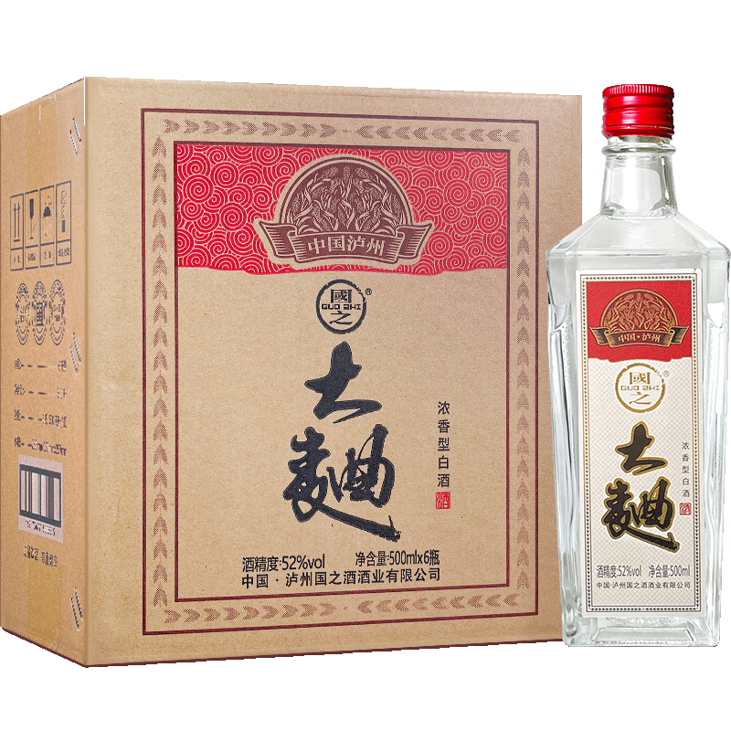 国之guozhi泸州白酒大曲52度浓香型白酒纯粮酿造固态发酵送礼宴请自饮