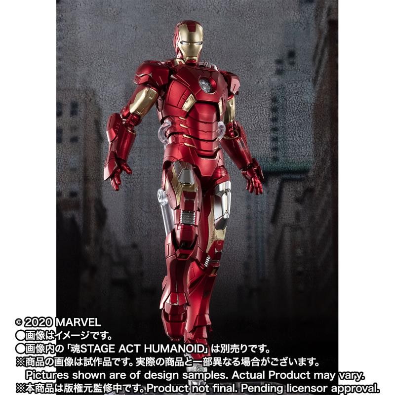 万代(bandai) shf 漫威复仇者联盟4终局之战 钢铁侠mk85模型玩具 15cm