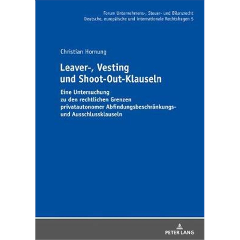 预订leaver-, vesting- und shoot-out-klauseln; eine