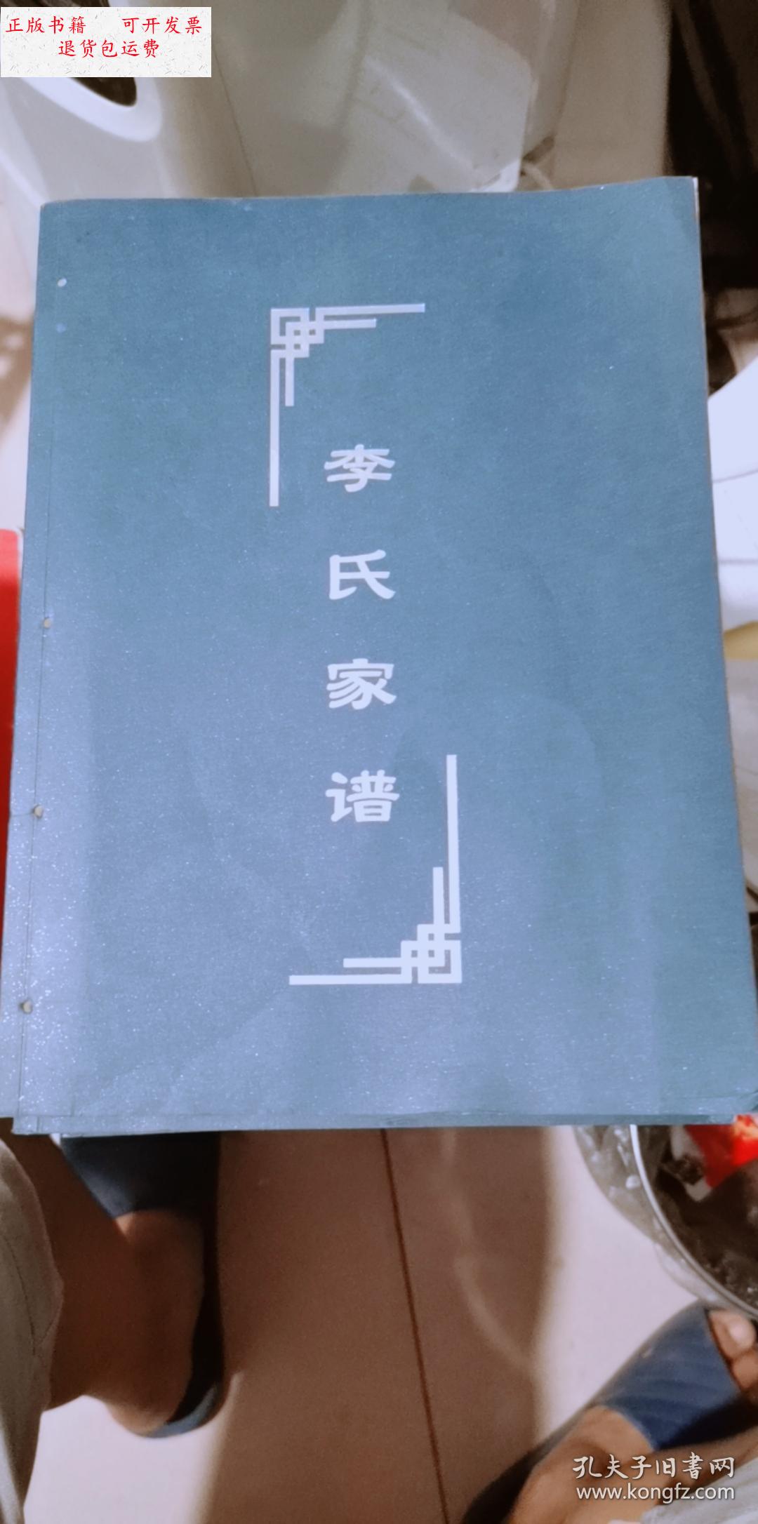 【二手9成新】李氏家谱 李总摆公支 陇西发祥 武陵其昌 (可大片区
