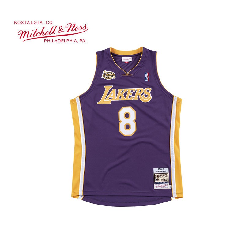 nba科比紫色8号复古球衣 au球员版 mn湖人队2000-2001赛季篮球服 l