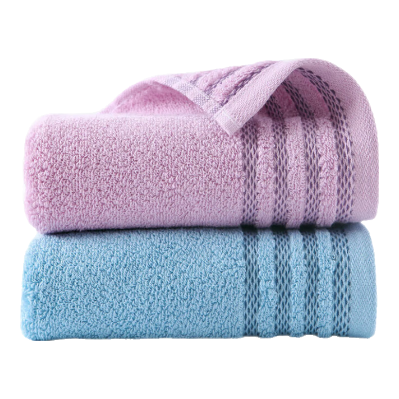 金号毛巾纯棉100%纯棉洗脸毛巾洗澡全棉强吸水A类素色面巾2条装 15.9元