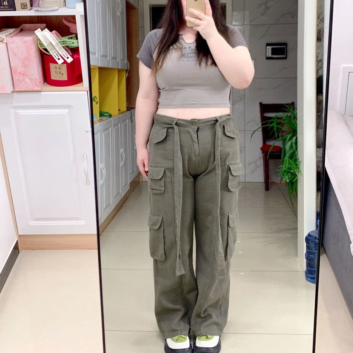 向晓西适合腿粗的女士大码女裤200斤胖mm特大码300斤胖mm工装裤女夏季