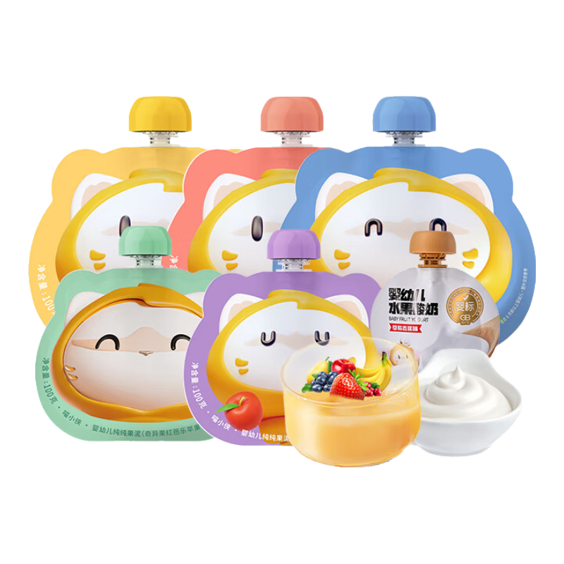 ���ڲ�������С��Ӥ�׶����� ��ͯ���¼�ʳˮ���౦����ʳ��ʳ�����ͯ��ʳ ��6��װ������ ���װ