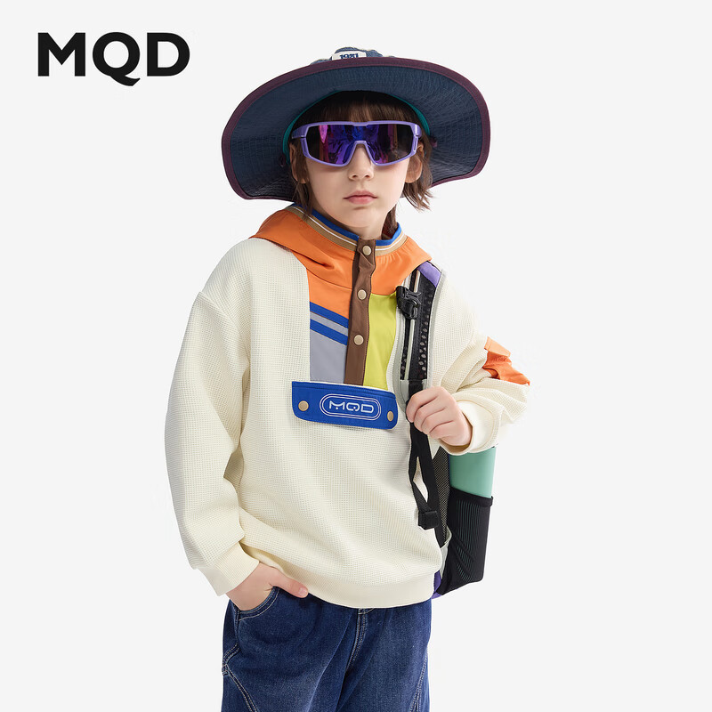 ����٣�MQD��MQDͯװ��ͯ����2024�＾������ñ�ع����⳱��ײɫ��ͯ���� �װ� 130