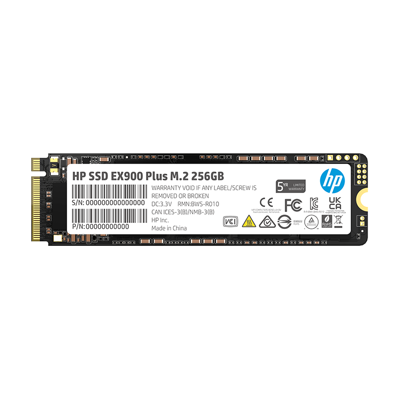 惠普（HP）256GSSD固态硬盘M.2接口(NVMe协议)EX900Plus系列：性能稳定价格合理