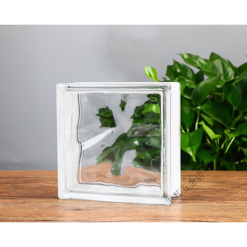 超白玻璃砖网红方形水晶砖卫生间隔断墙玻璃墙艺术彩色透明空心砖 超