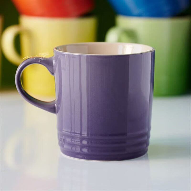 酷彩陶瓷水杯le creuset马克杯350m.