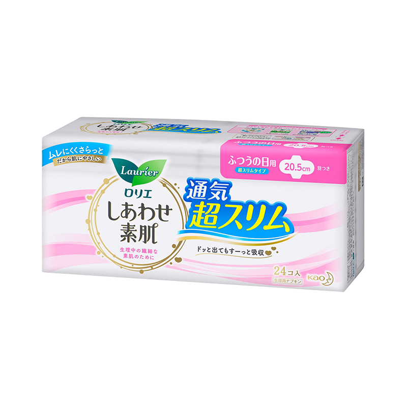 花王/KAO乐而雅F系列卫生巾，轻盈贴身感，20.5m*24片大包装