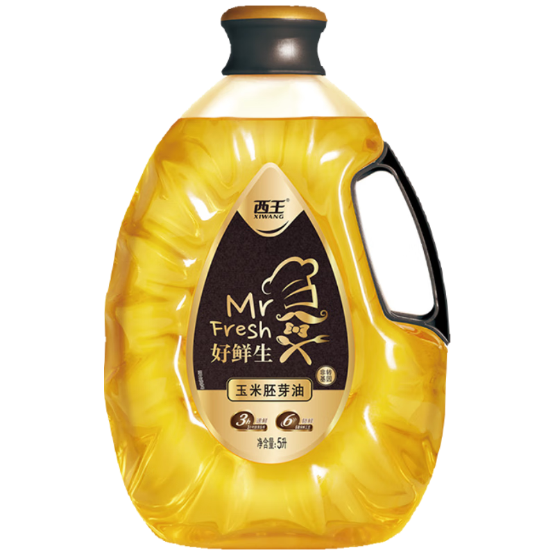西王 食用油 好鮮生玉米胚芽油 5L 非轉(zhuǎn)基因 物理壓榨