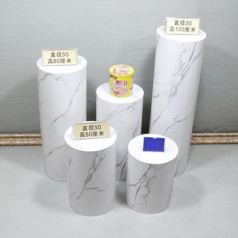 mef佳仿石纹理展示台圆形地台橱窗展示架陈列架工艺品展台模特道 仿石