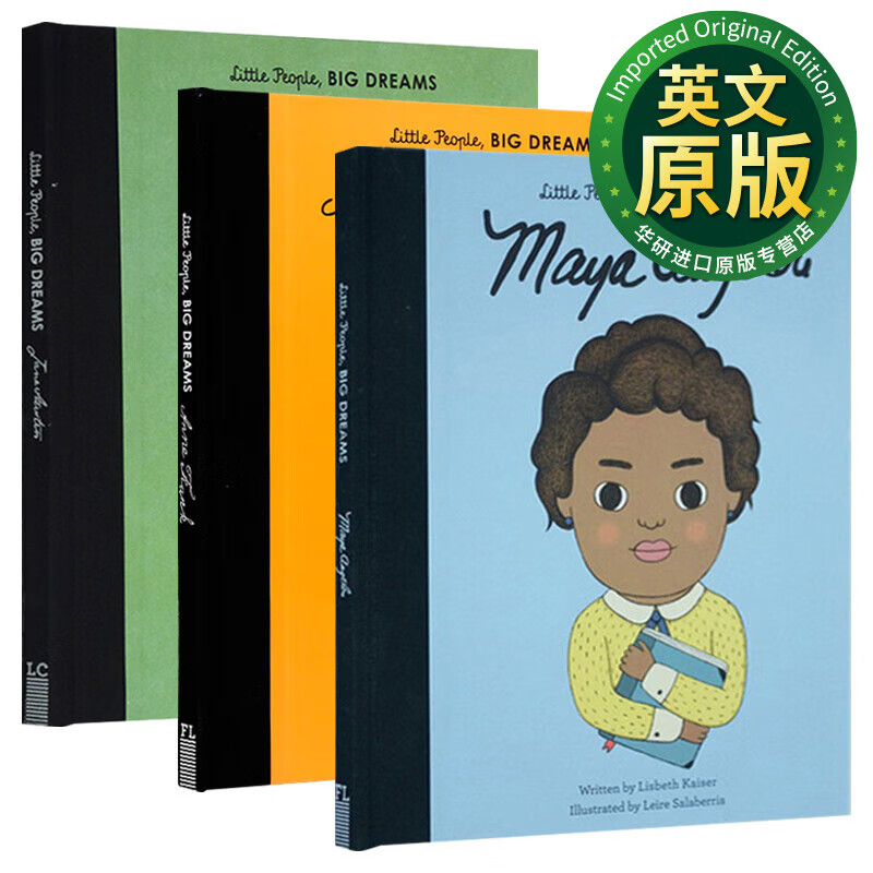 作家3册套装 儿童启蒙英语绘本 名人传记 励志读物 英文版 进口书籍