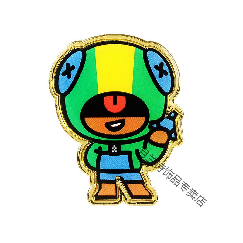 韩版滴油胸章合金胸针卡通书包徽章荒野乱斗游戏周边 leon