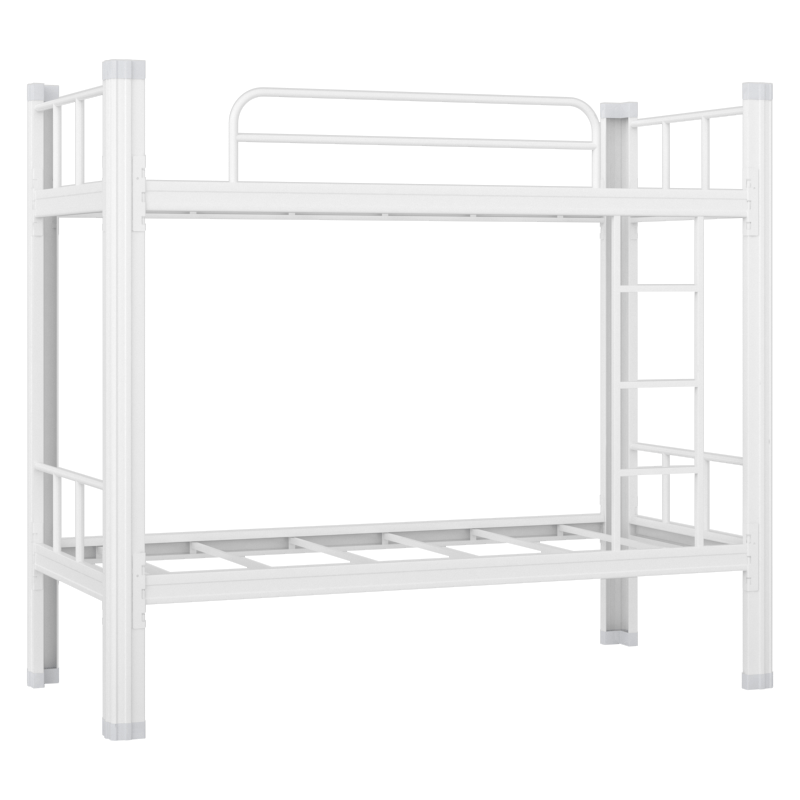 信京 上下铺铁床0.9米成人员工宿舍双层床学生公寓寝室双人床铁架床 长2000宽900高1800灰白含床板