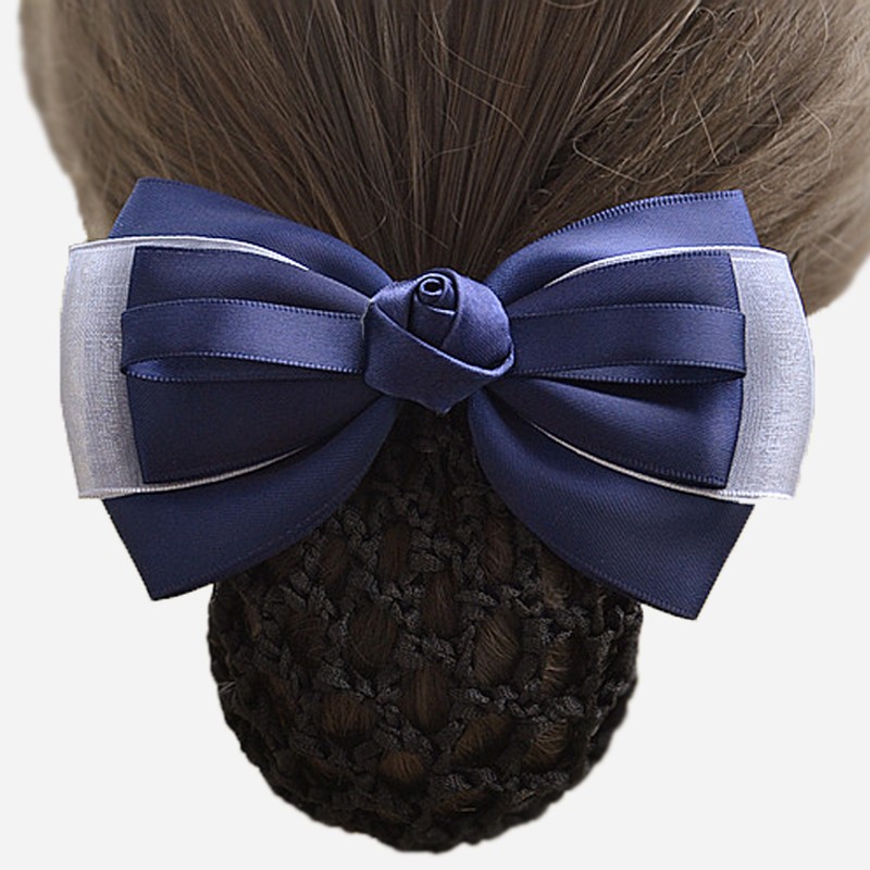 阿表妹职业头花发网兜护士发夹物业发卡子职员工佩戴盘发职业银行酒店