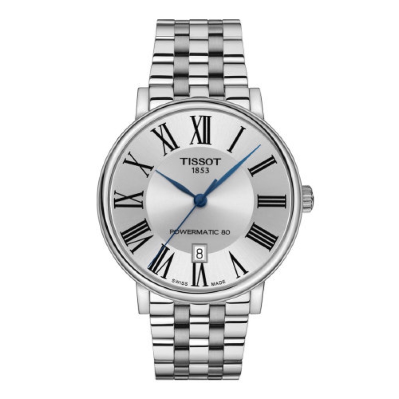 tissot 天梭男士手表卡森臻我系列长动能40mm表盘机械