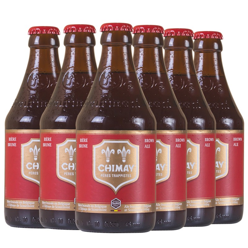 智美chimay比利时原装进口精酿啤酒修道院啤酒 智美红帽 330ml 6瓶