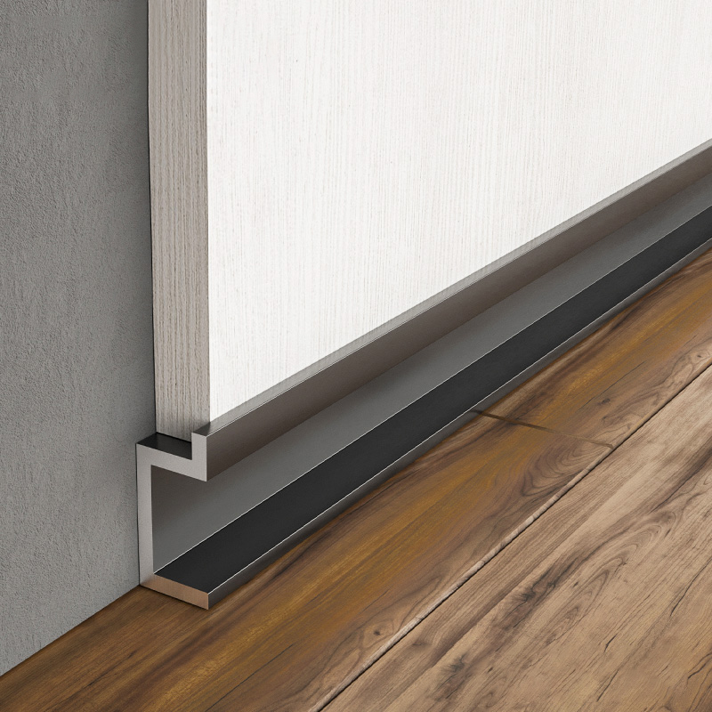 持雍 铝合金踢脚线2cm厘米公分极窄内嵌式加厚金属墙脚收边地脚线