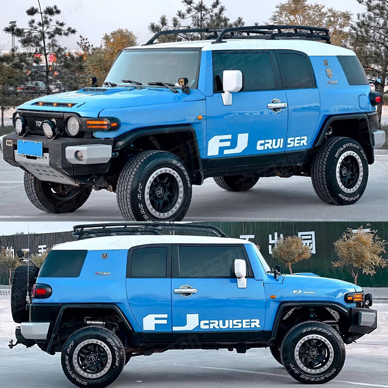 图将适用于丰田fj酷路泽车贴拉花fj酷路泽个性改装车身装饰越野车贴画