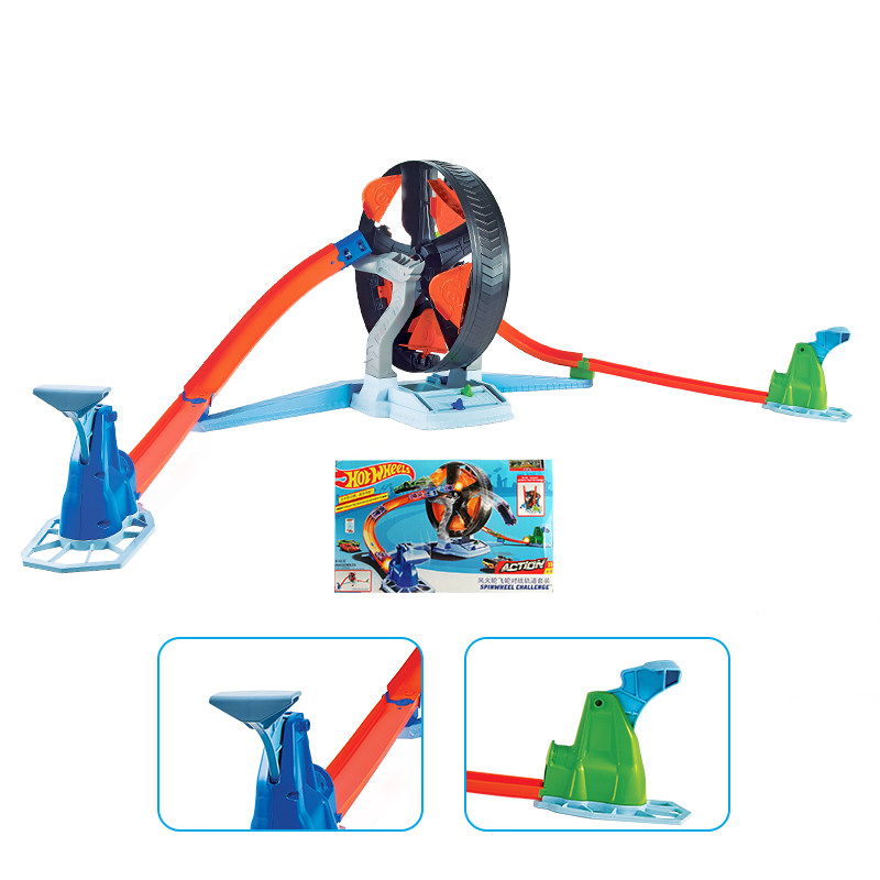 风火轮(HOTWHEELS)轨道玩具对战赛车赛道儿童玩具-飞轮对战轨道套装GJM77