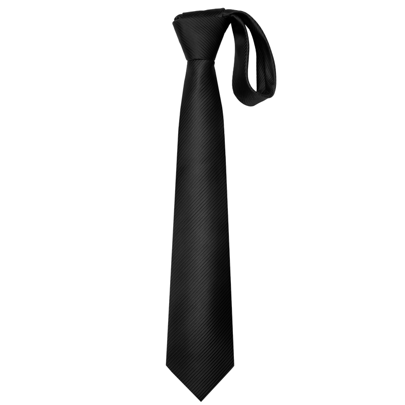 罗蒙男士领带商务正装纯色手打8CM百搭领结礼盒装 黑色 145*8cm 