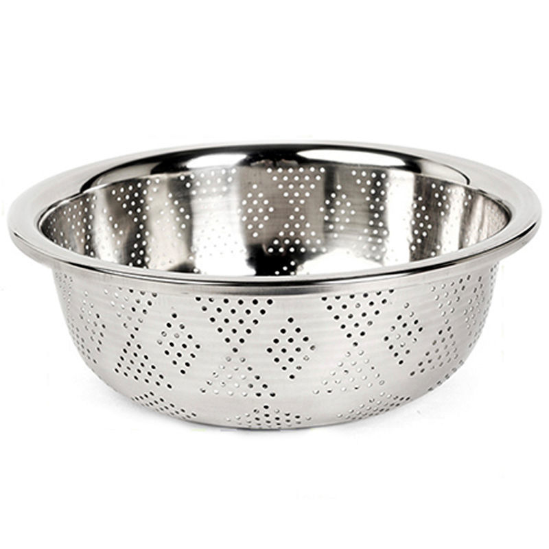 漏盆洗菜盆淘米盆洗菜篮沥水盆多用家用不锈钢盆神器 【中】28cm单个