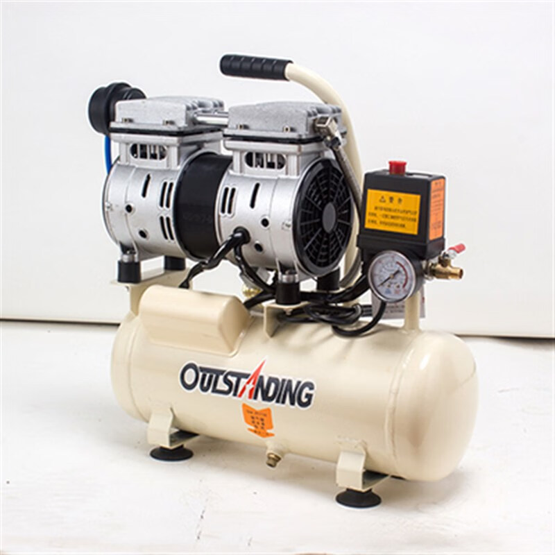 奥突斯空压机空气小型无油打气泵木工喷漆15500w-8l15l压缩机 550-8l