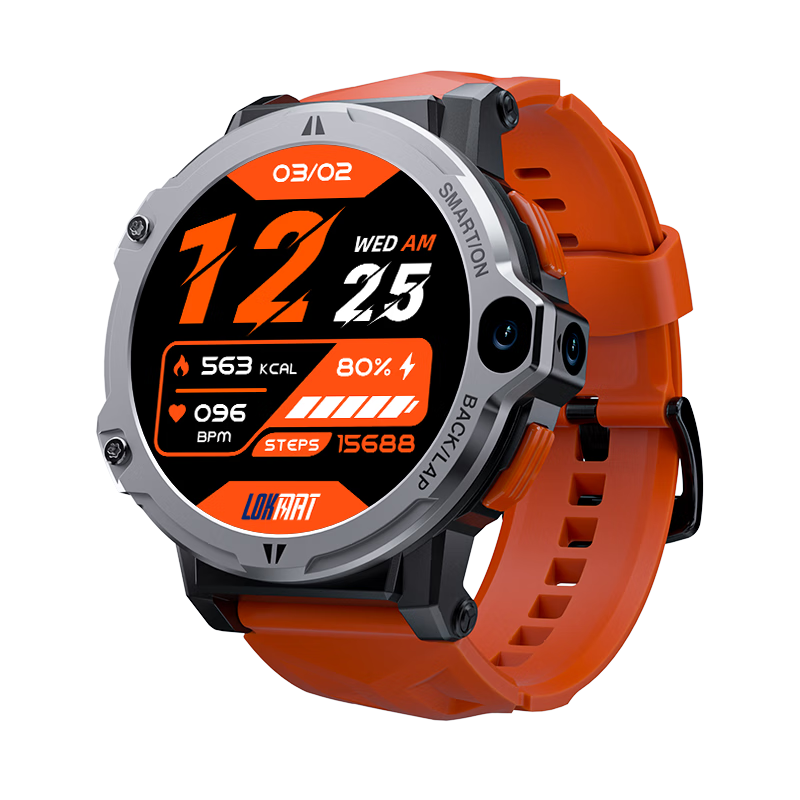 樂瑪通(LOKMAT)智能手表雙攝像頭可插卡4G/5G卡全網(wǎng)通獨立通話WIFI上網(wǎng)初高中生學(xué)生電話手表多功能成人男女Watch 科技銀【高配版:4G+64G】